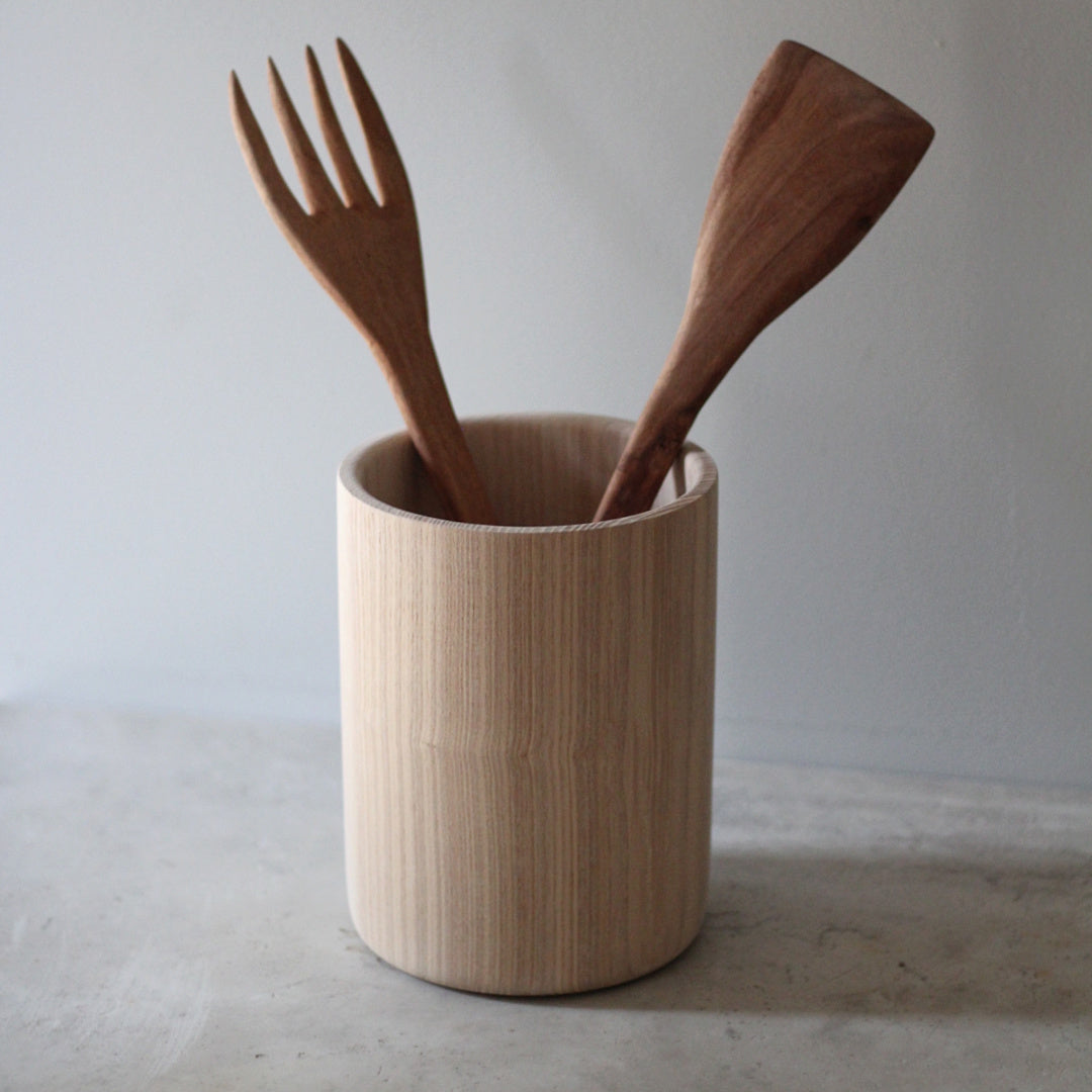 Wooden Utensil Holder (Extra Large) - Ash