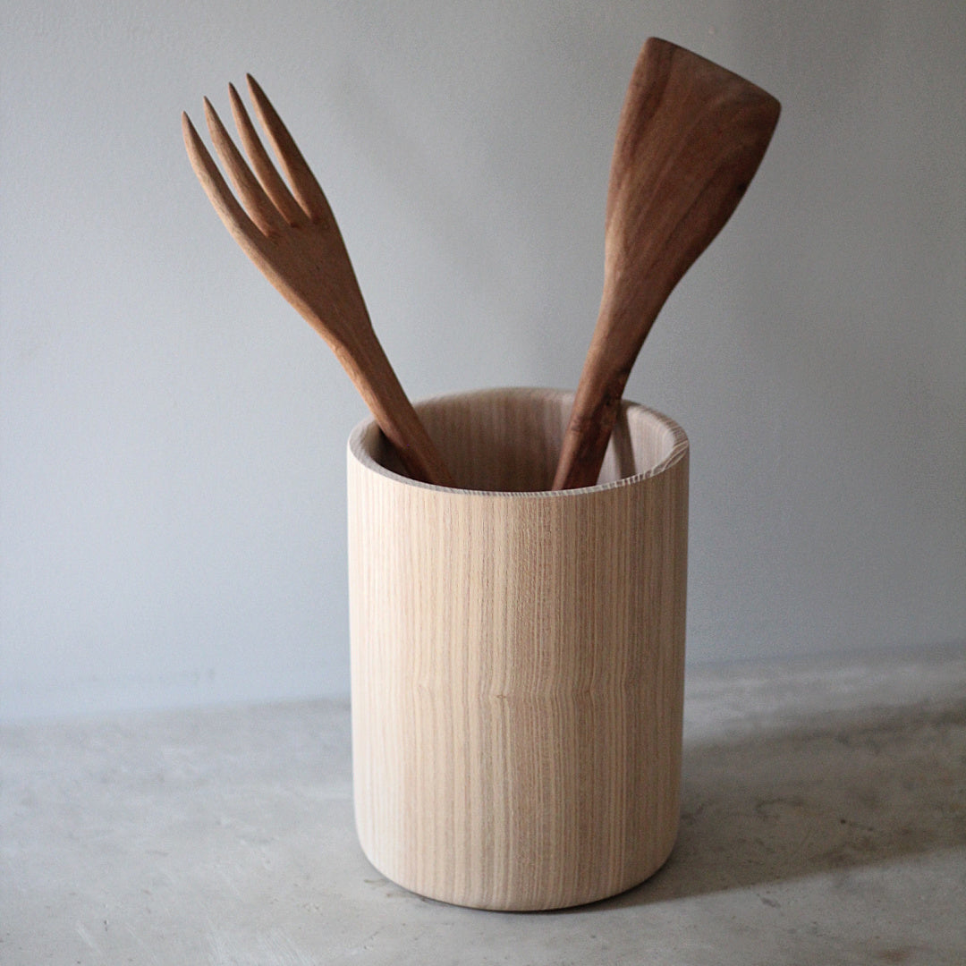 Wooden Utensil Holder (Extra Large) - Ash