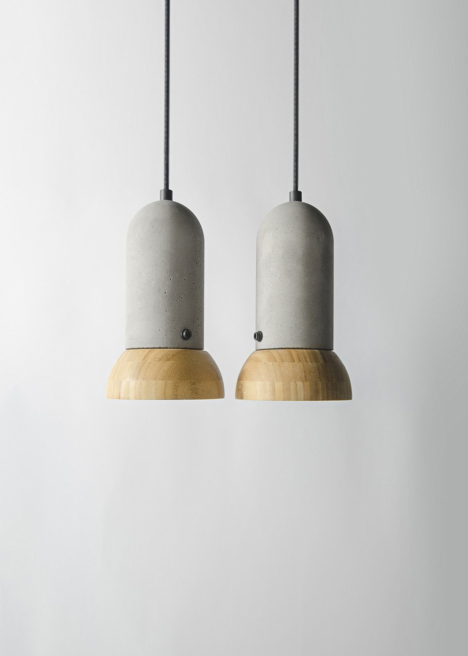 Bei Concrete & Bamboo Pendant