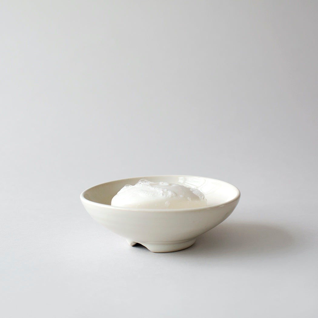 Stoneware Soap Dish - White