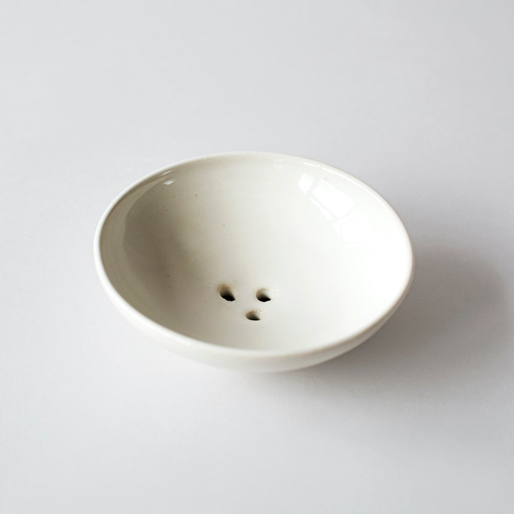 Stoneware Soap Dish - White