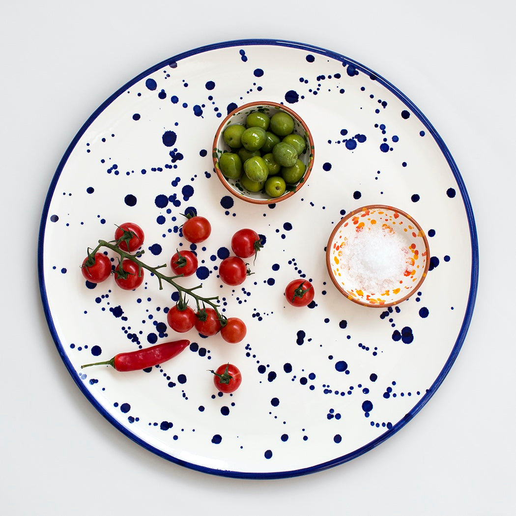 Salpico Platter - Blue Dots