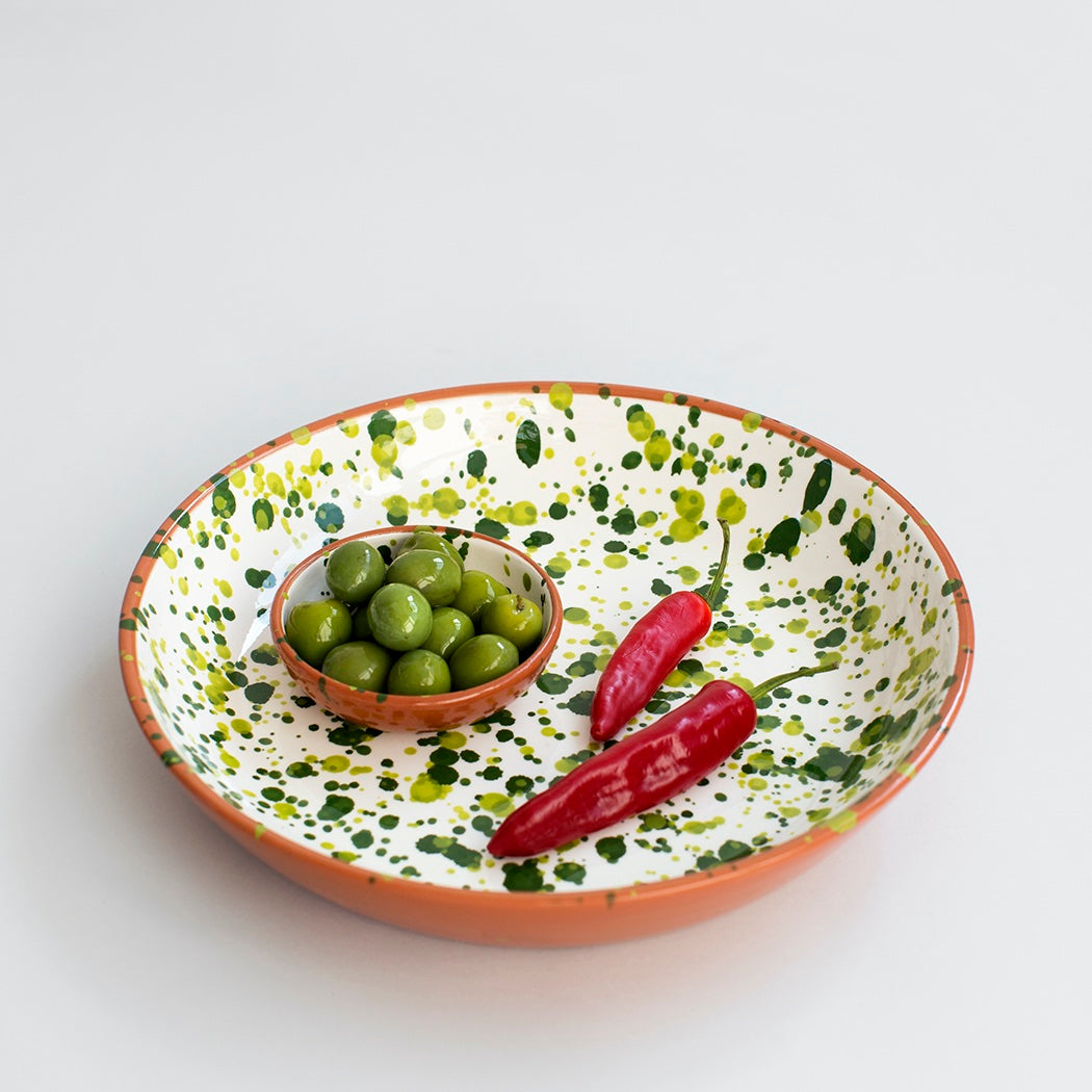 Chroma Speckled Large Bowl - Green