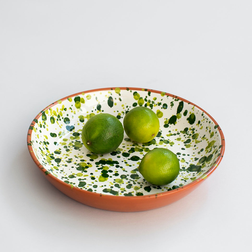 Chroma Speckled Large Bowl - Green