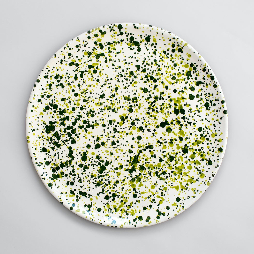 Chroma Speckled Platter - Green