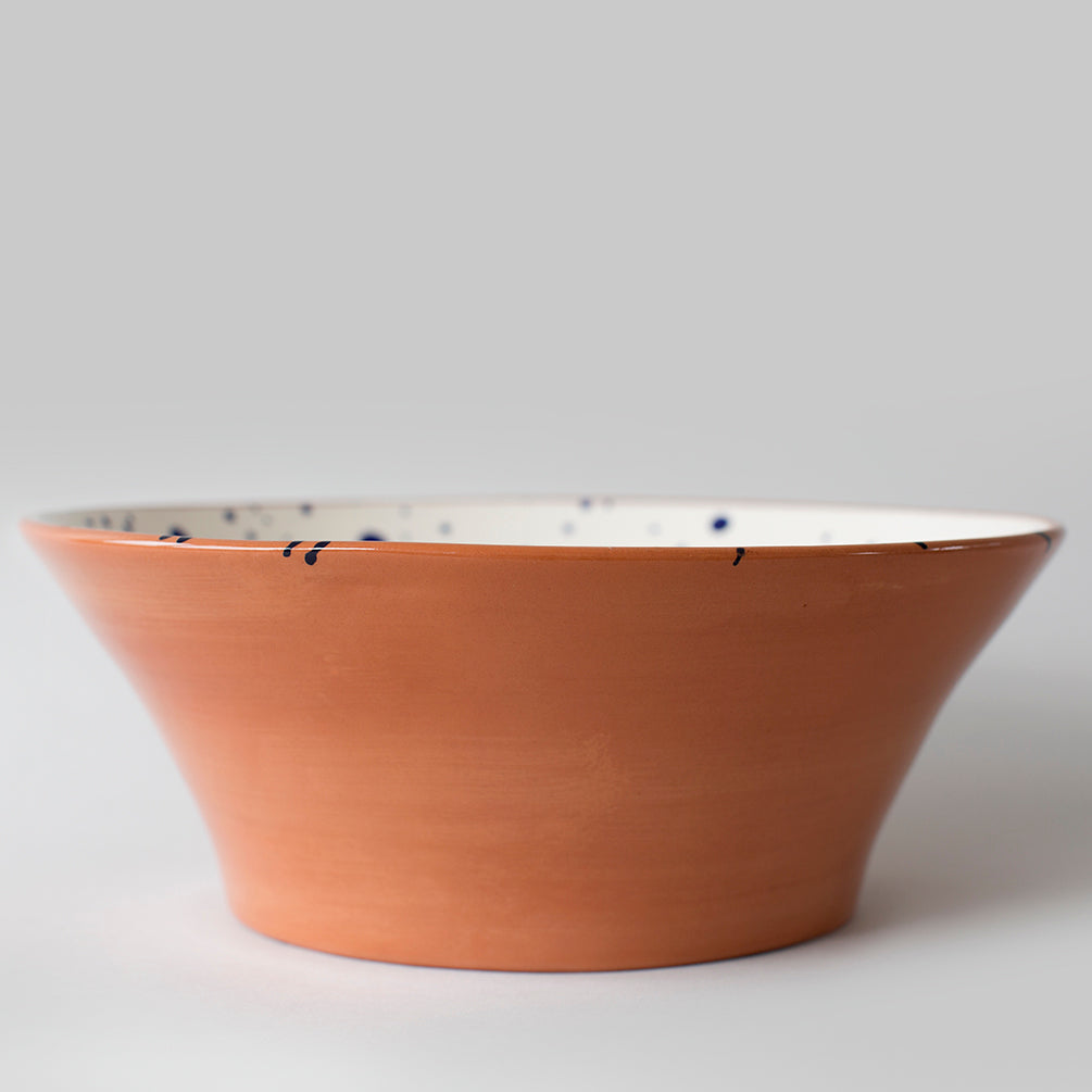 Salpico Large Salad Bowl - Blue Speckle