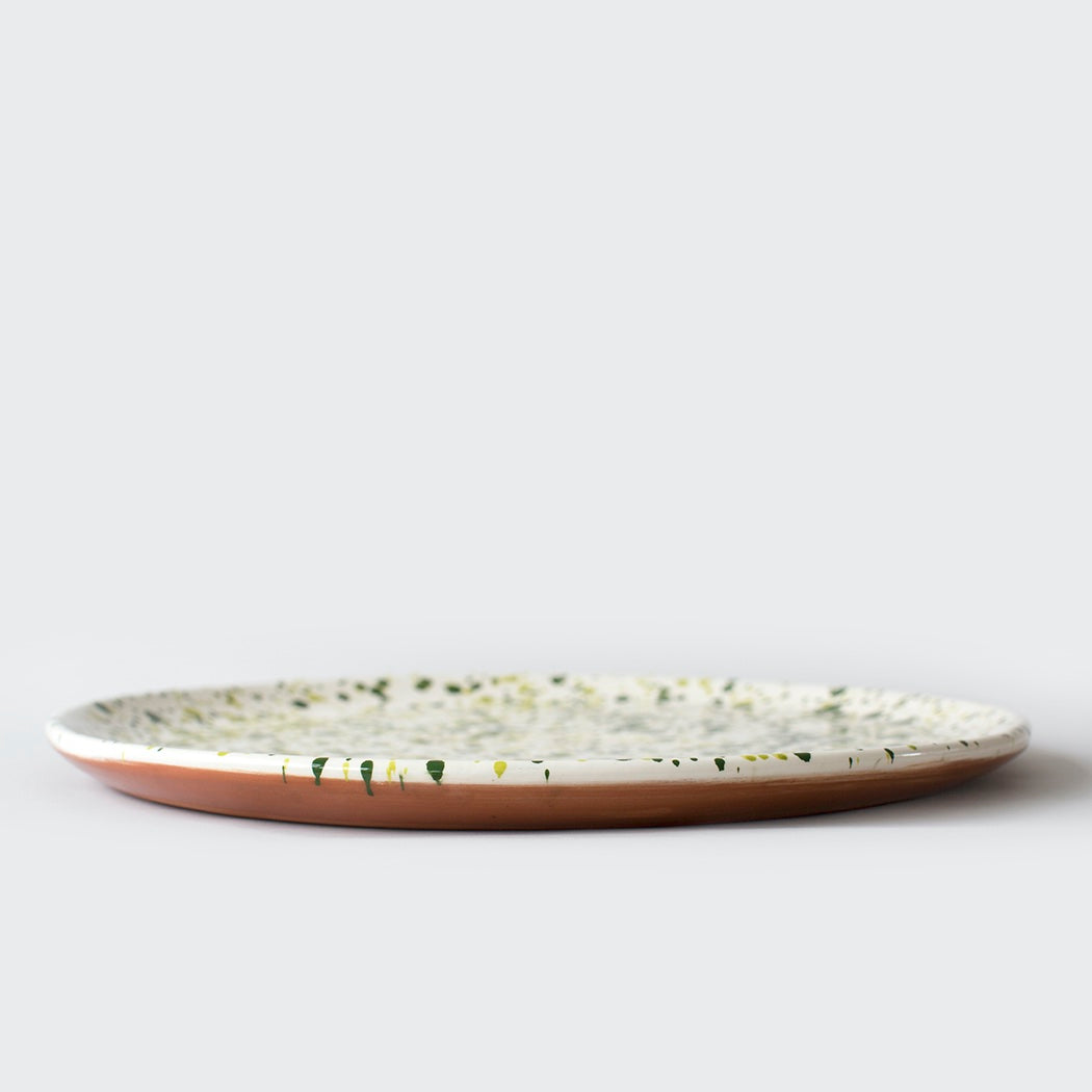 Chroma Speckled Platter - Green