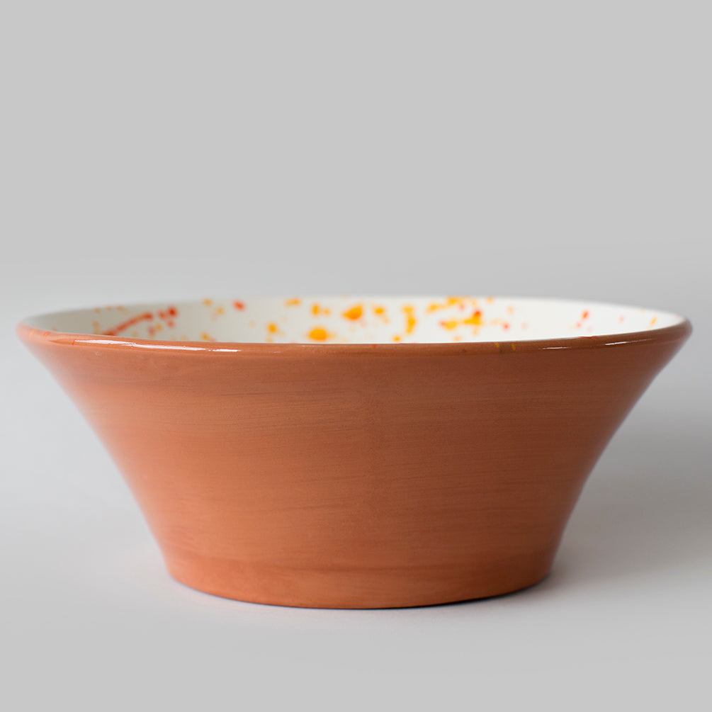 Chroma Speckled Salad Bowl - Orange