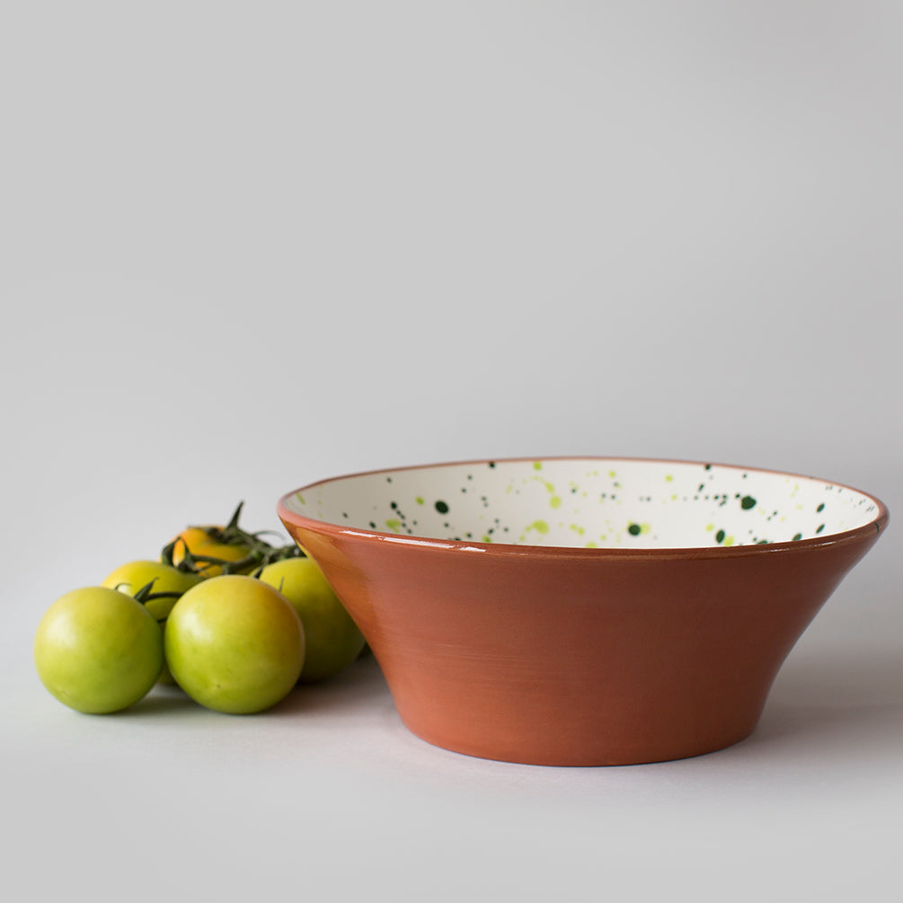 Chroma Speckled Salad Bowl - Green