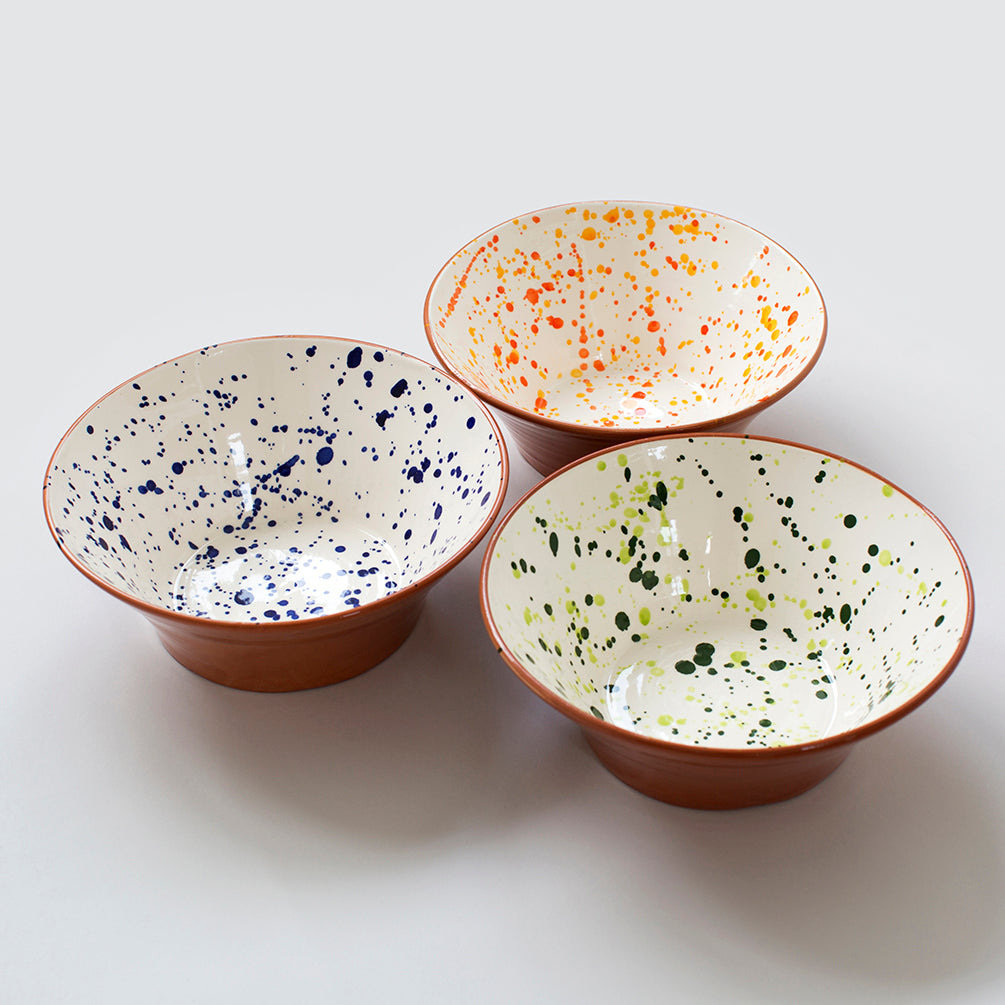 Chroma Speckled Salad Bowl - Green