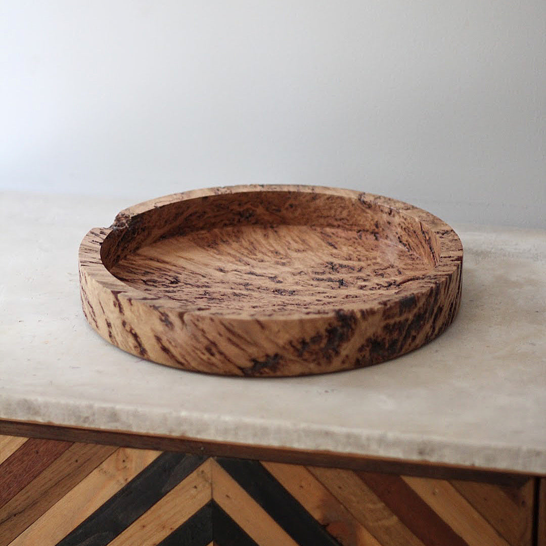 Burr Oak Circular Tray