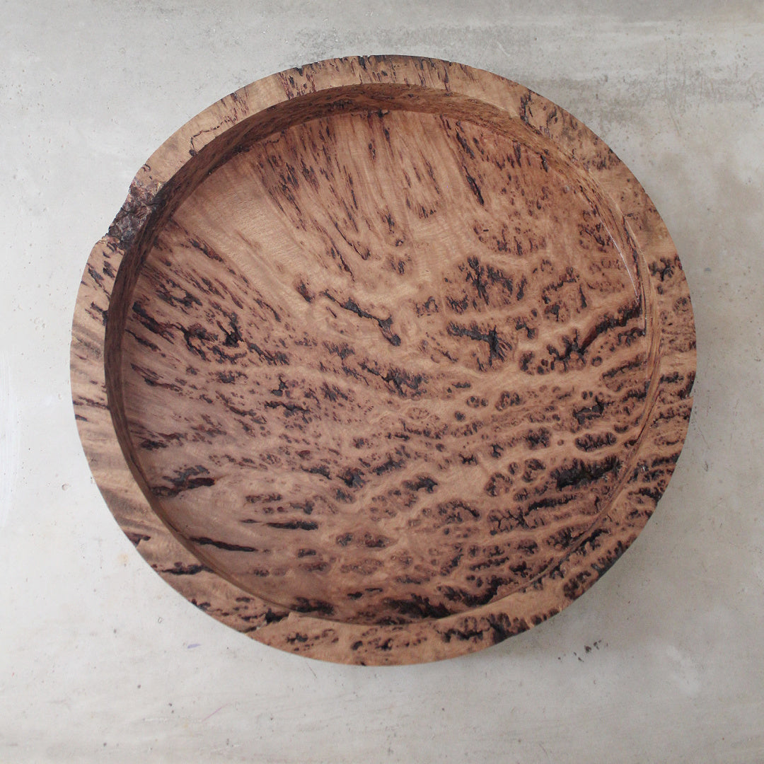 Burr Oak Circular Tray