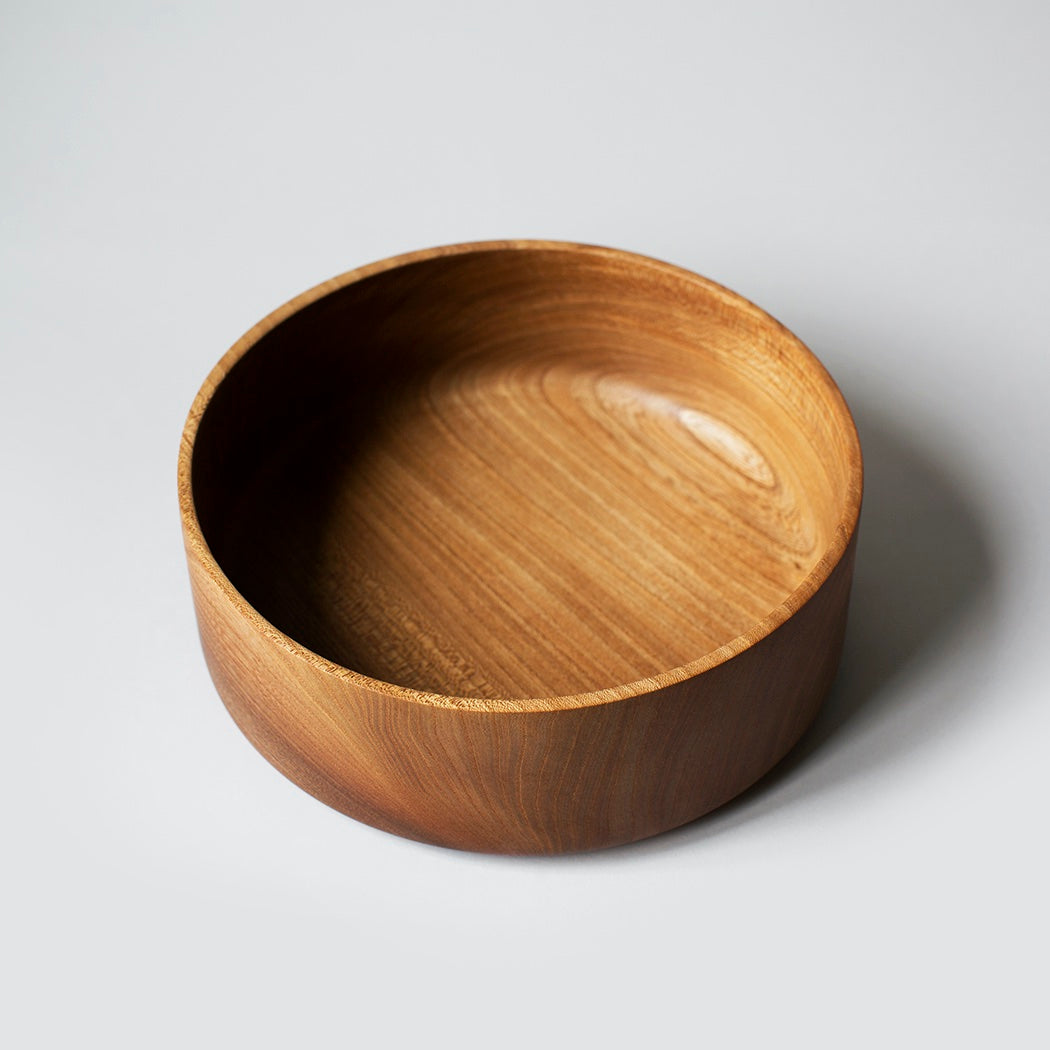 Straight Sided Wooden Bowl - Elm